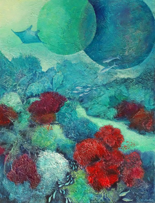 Coral Abstract Painting