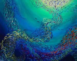 Fish Funnel Abstract Painting