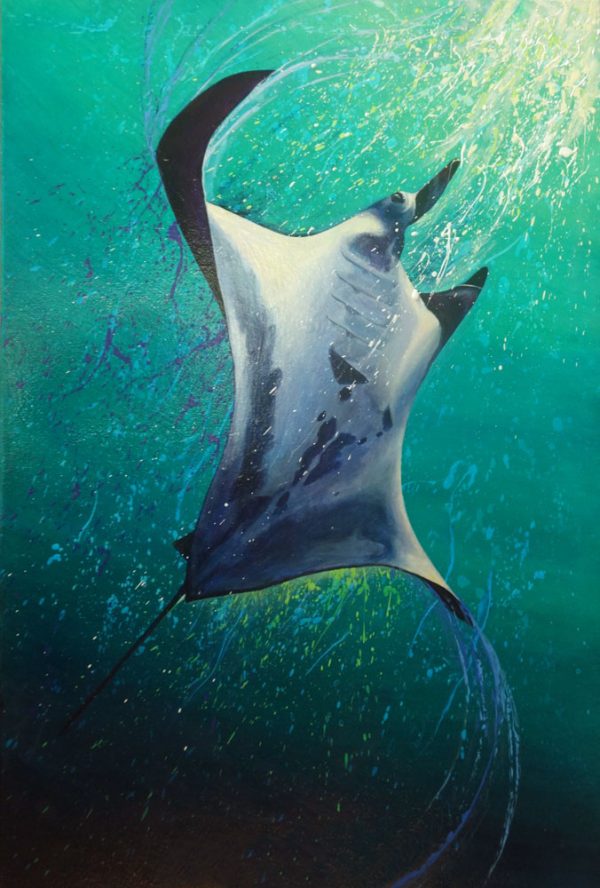 Manta ray painting
