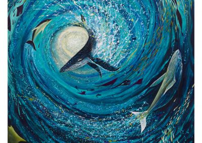 Whale sunswirl original painting