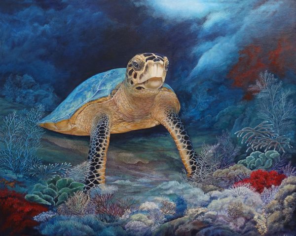 Turtle original painting.
