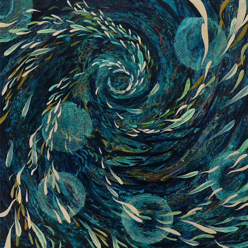 Fish circles card by Deep Impressions