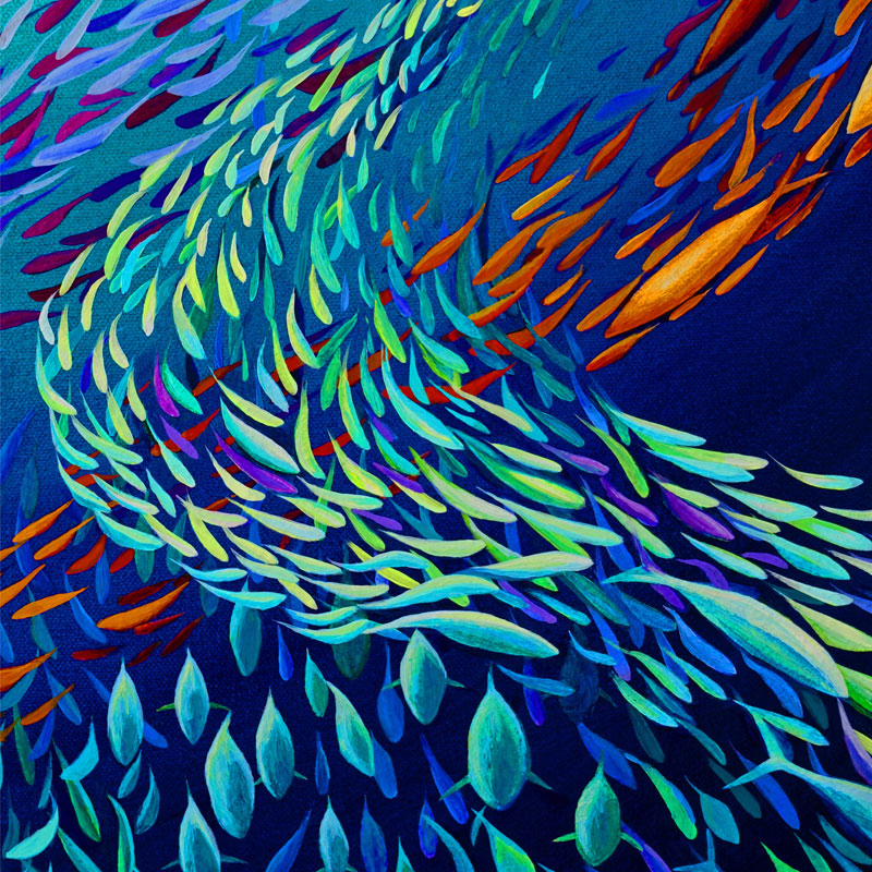 Fish swirl card by Deep Impressions