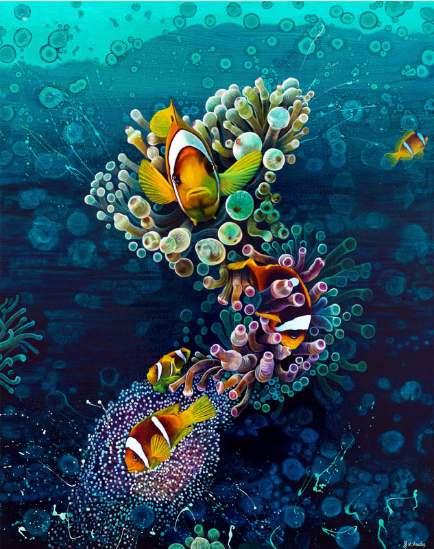 Clownfish anemone print