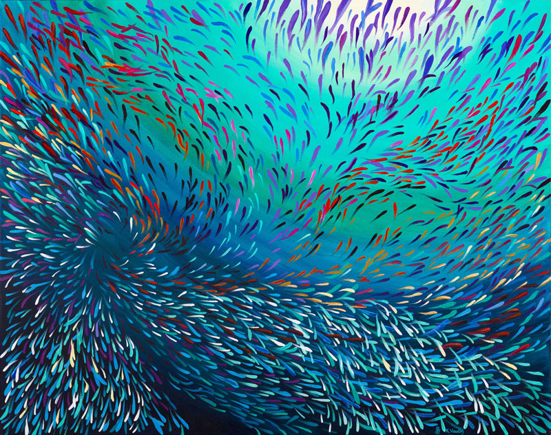 Fish swirl canvas print