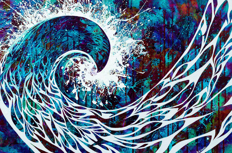 Wave Crest Abstract Painting