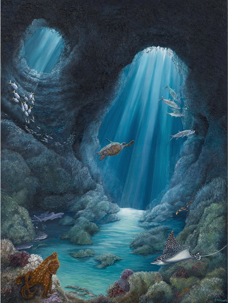 Cavern no 10 original painting by Deep Impressions