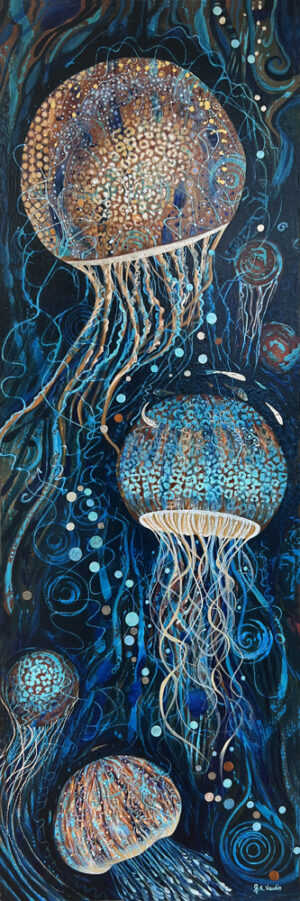 Jellyfish abstract - Canvas print